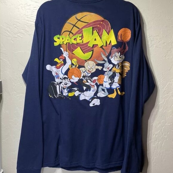 Space Jams Navy Long Sleeve Shirt - Picture 2 of 2
